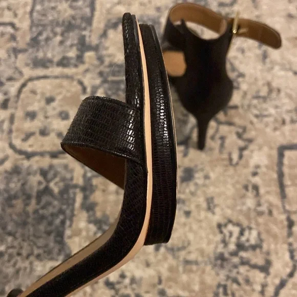 Black snakeskin Calvin Klein platform heels - Picture 5 of 7